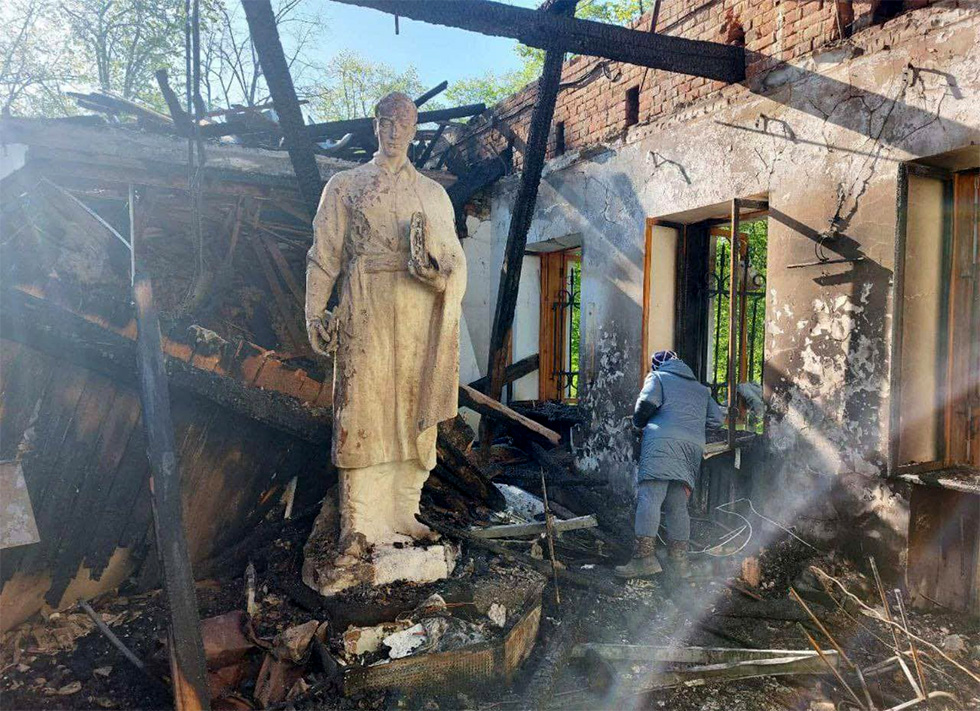 Photo: More than 1000 Heritage Monuments in Ukraine Destroyed or Damaged by Russian War. Source: Iryna Zemlyana