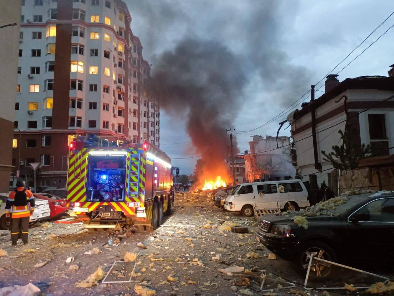 Photo: Russian Assault on Kyiv Kills Four, Leaves Widespread Civilian Damage. Source: dsns