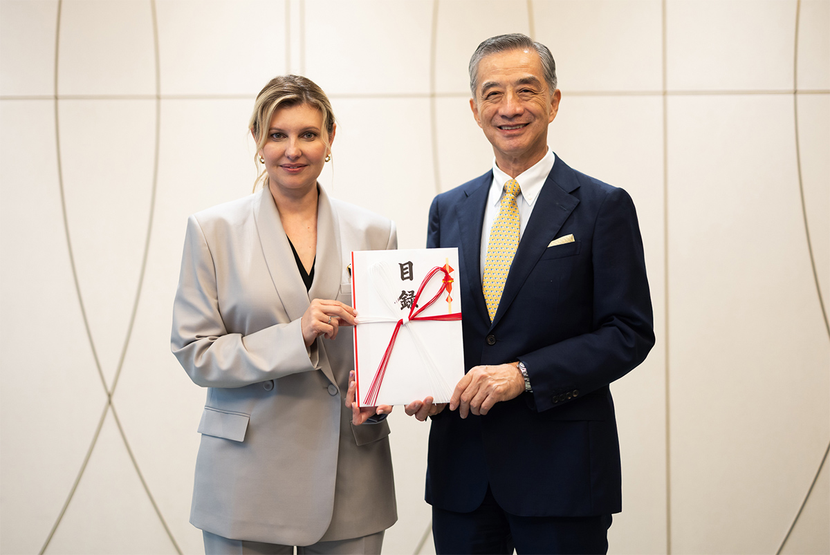 Japan’s Nojima Corporation Commits ¥200 Million for Ukrainian Child Support Japan’s Nojima Corporation Commits ¥200 Million for Ukrainian Child Support. Source: fb-olenazelenska-official