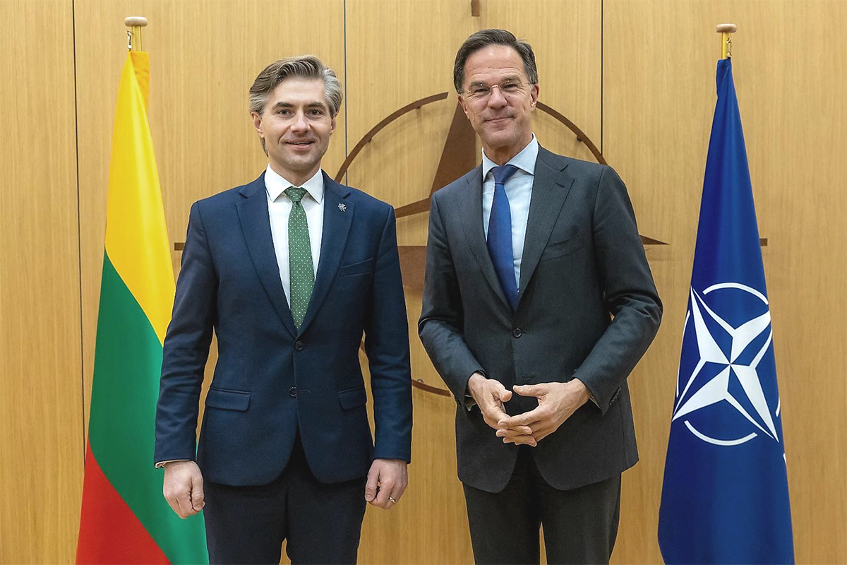 Photo: Lithuanian FM Urges NATO Action After Russian Drone Enters Country. Source: x-com-Budrys Kestutis