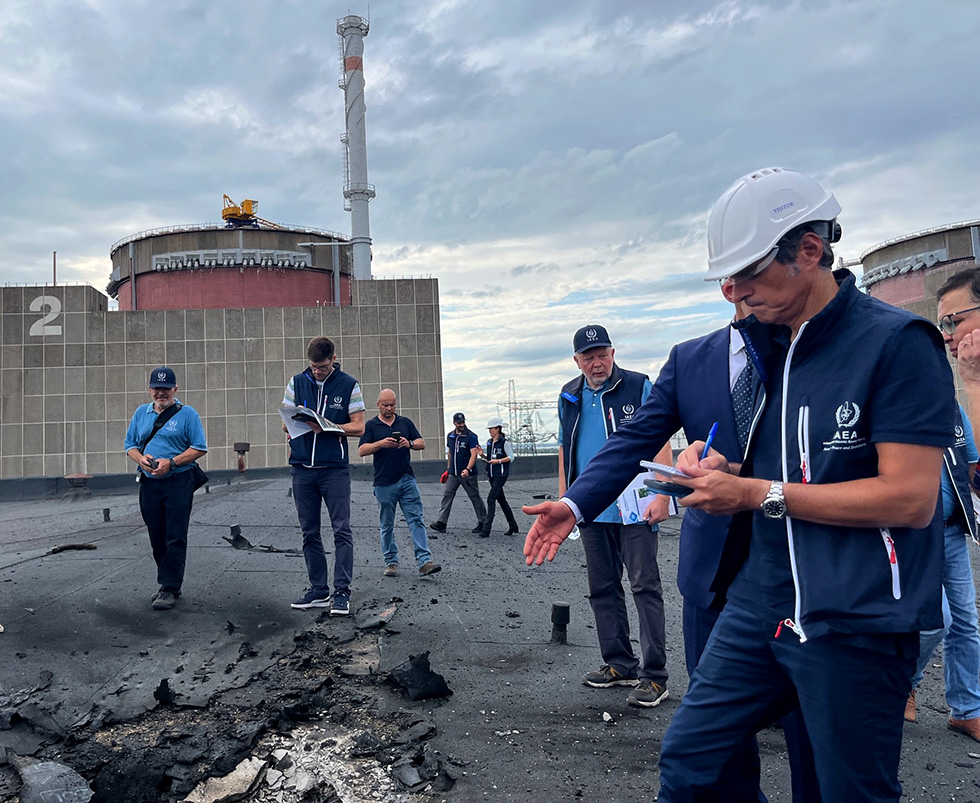 Photo: Russian Strike Damages External Crisis Center at Zaporizhzhia Nuclear Plant. Source: IAEA