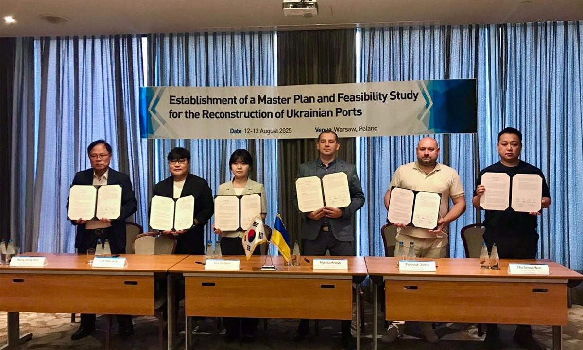 Photo: Ukraine, South Korea Agree on Joint Port Reconstruction Projects. Source: uspa-gov-ua