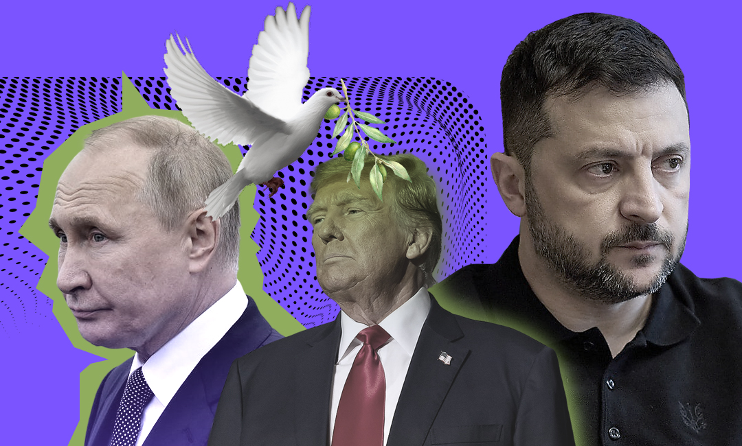 Photo: Five Key Questions Loom Over Trump’s Push for Ukraine-Russia Talks. Source: The Gaze collage by Leonid Lukashenko