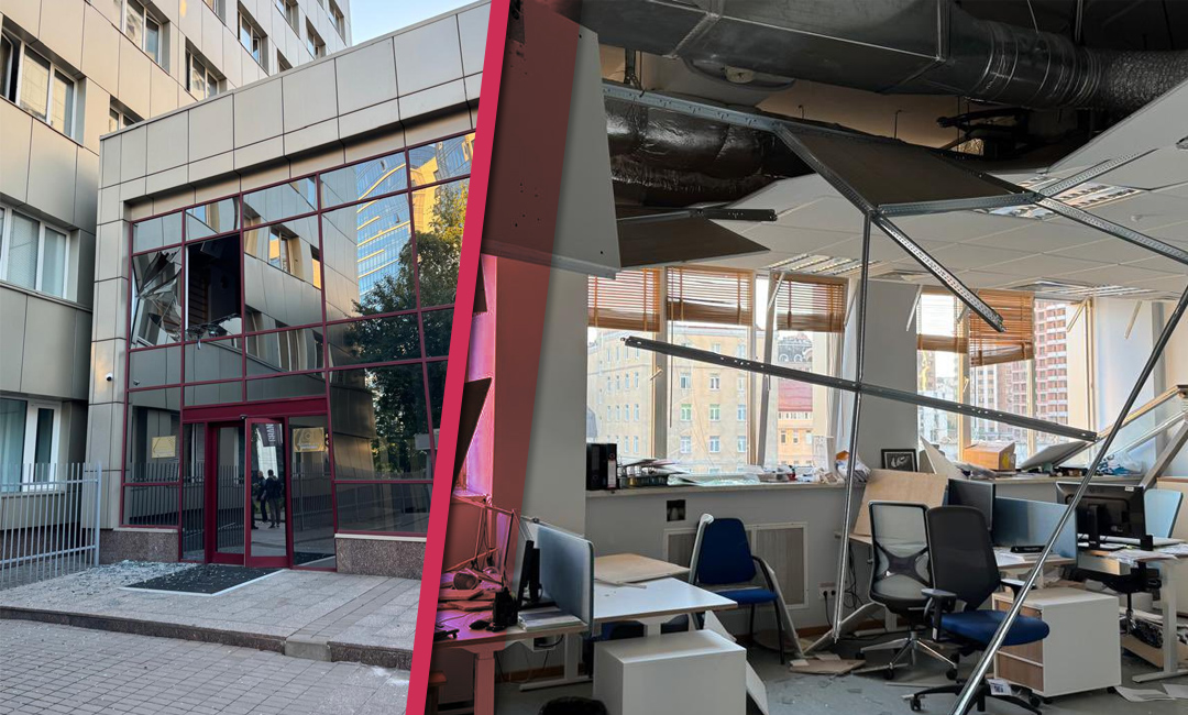 Russian Airstrike Damages EU Mission in Kyiv, Sparks Outrage Across Europe Photo: Russian Airstrike Damages EU Mission in Kyiv, Sparks Outrage Across Europe. Source: The Gaze collage by Leonid Lukashenko