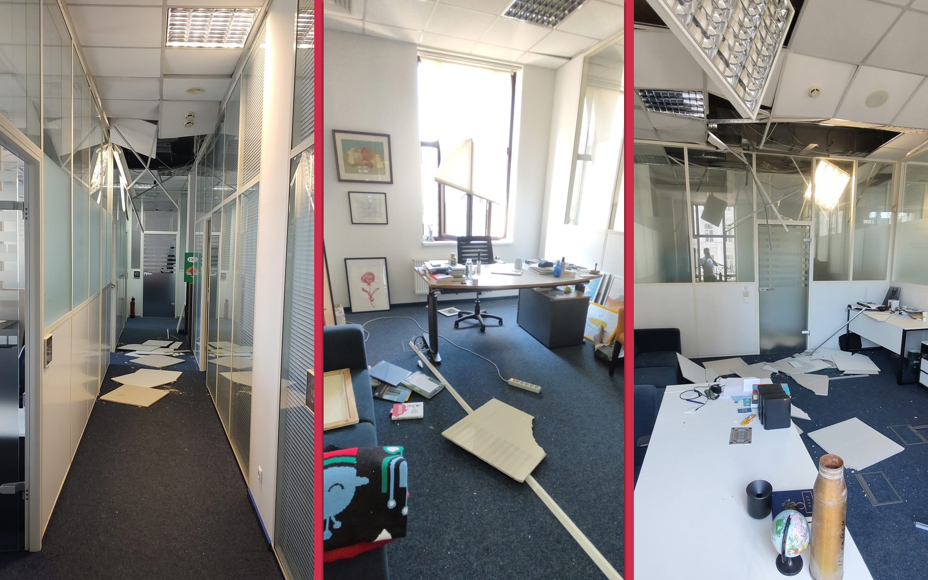 Ukrainian Pravda Office Damaged in Overnight Russian Strike on Kyiv Photo: Ukrainian Pravda Office Damaged in Overnight Russian Strike on Kyiv. Source: The Gaze collage by Leonid Lukashenko