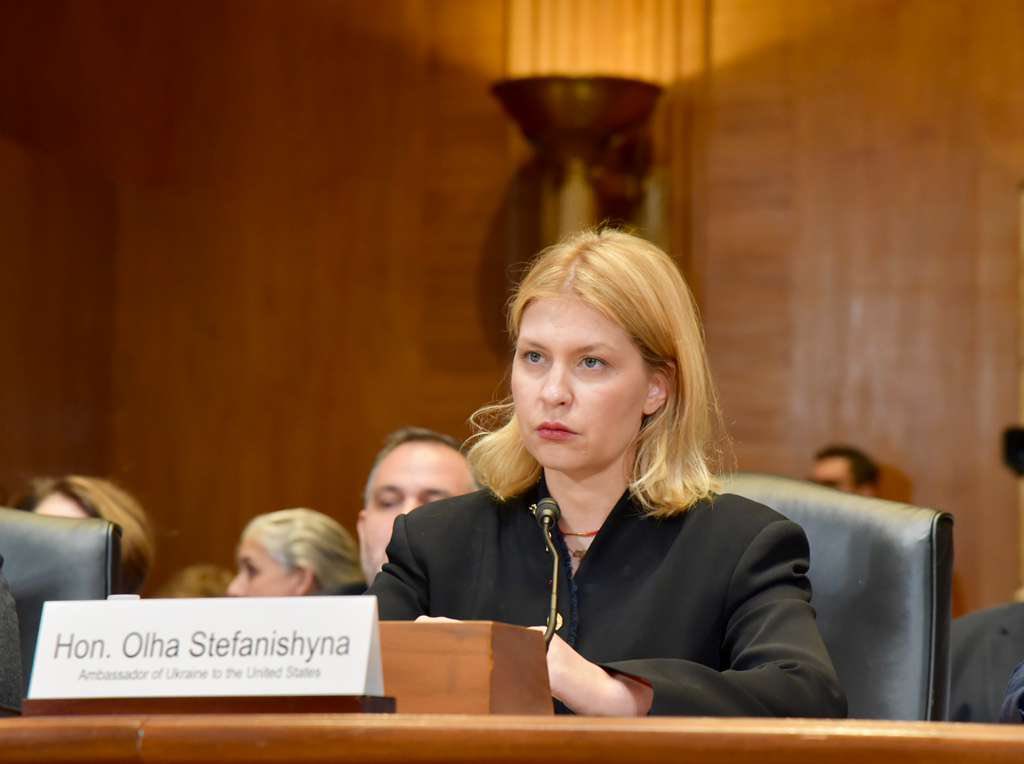 Ukrainian Ambassador Urges US Congress to Act as Russia Systematically Abducts Ukrainian Children. Source: Facebook/ Olha Stefanishyna