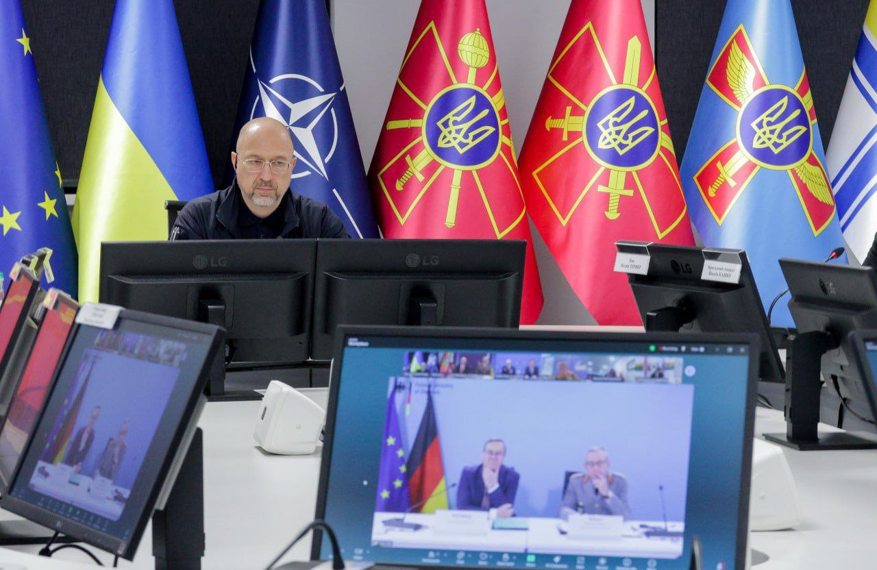 Photo: Ukraine Secures Record Defense Commitments from 15 Allies at Ramstein Meeting. Source: fb-Shmyhal