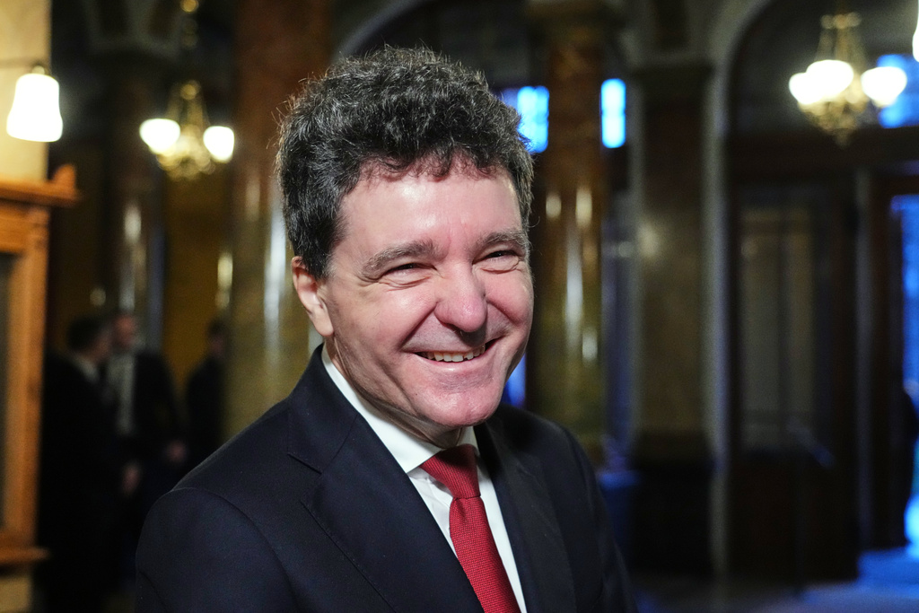 Romania's President Nicusor Dan  Source: AP