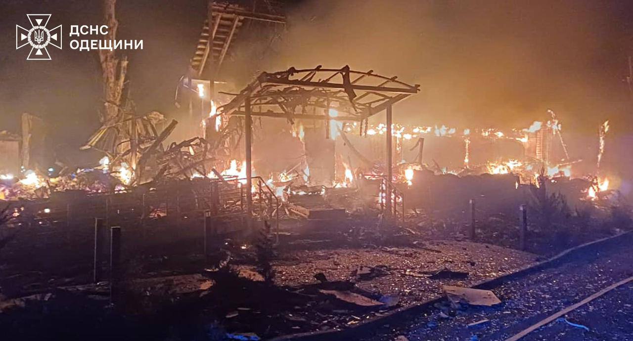 The Russian Army Attacked Port and Industrial Infrastructure in the Odesa Region. Source: Telegram by the head of the regional military administration  Oleg Kipper.