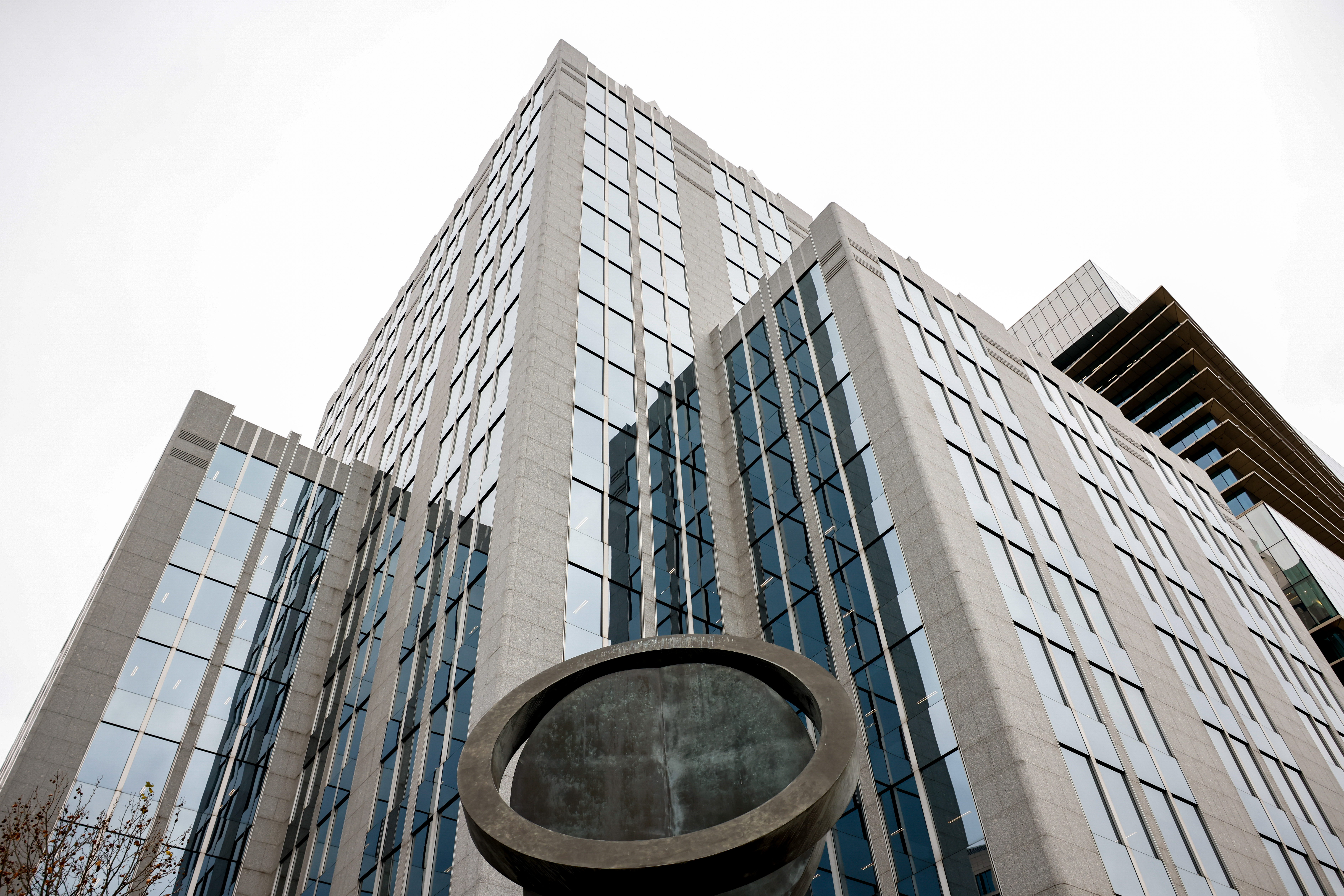 The headquarters of the Euroclear headquarters in Brussels, Belgium. The European Union proposed two options to refill Ukraine's war-strained budget, suggesting either a loan backed by frozen Russian assets or one backed by the bloc's own budget. Photo: gettyimages.com
