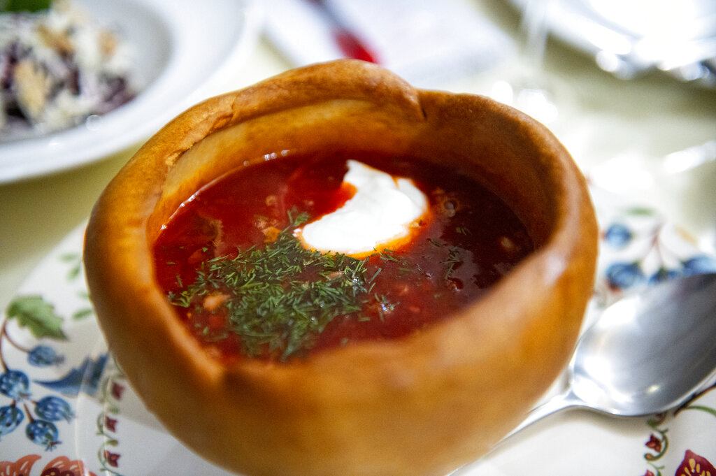 Ukrainian borsch, food 

Borsch was declared an asset of "intangible national heritage" by UNESCO in July 2022. Source: AP/Chris Warde-Jones.