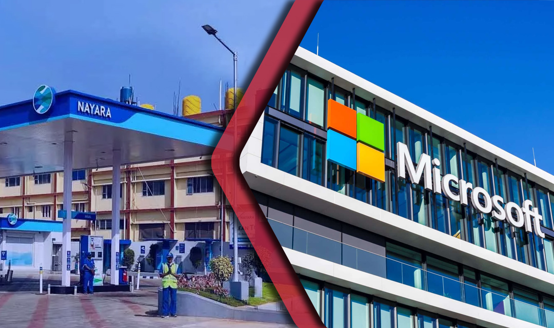 Microsoft Cuts Services to India’s Rosneft-Backed Oil Refiner Photo: Microsoft Cuts Services to India’s Rosneft-Backed Oil Refiner. Source: The Gaze collage by Leonid Lukashenko