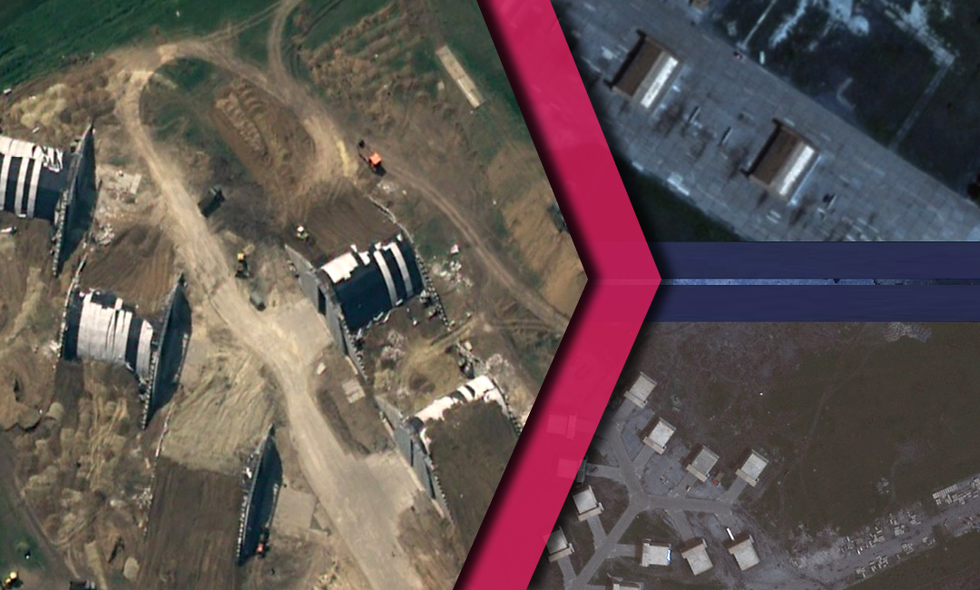 Russia Builds Border Air Shelters Amid Drone Strikes Threat – UK Intelligence Photo: Russia Builds Border Air Shelters Amid Drone Strikes Threat – UK Intelligence/ The Gaze collage by Leonid Lukashenko