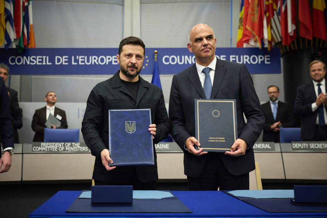 Ukraine and Council of Europe Sign Agreement on Special Tribunal for Russian Aggression Crime Photo: Ukraine and Council of Europe Sign Agreement on Special Tribunal for Russian Aggression Crime. Source: president-gov-ua