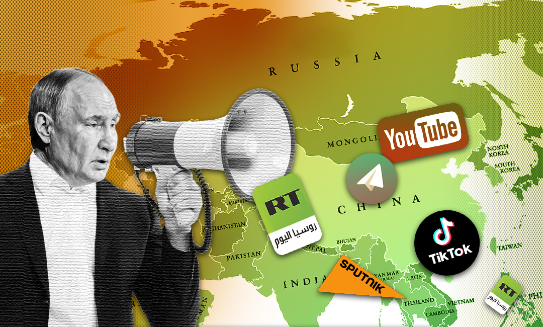 Photo: Propaganda in Asia: How to Fight the Kremlin's Influence. Source: The Gaze Collage by Leonid Lukashenko