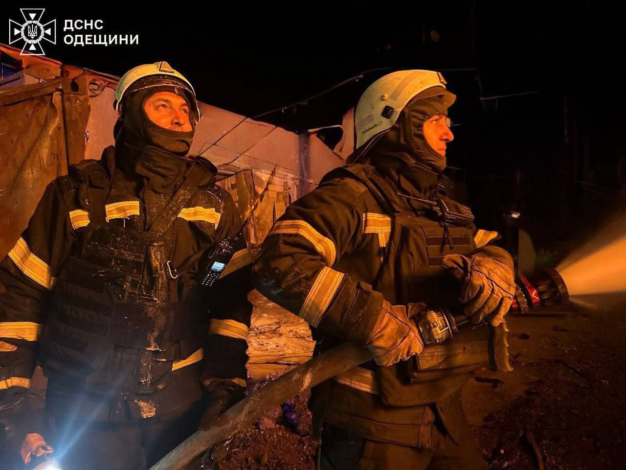 Photo: Massive Russian Drone Attack Sets Odesa’s Energy and Port Facilities Ablaze. Source: dsns