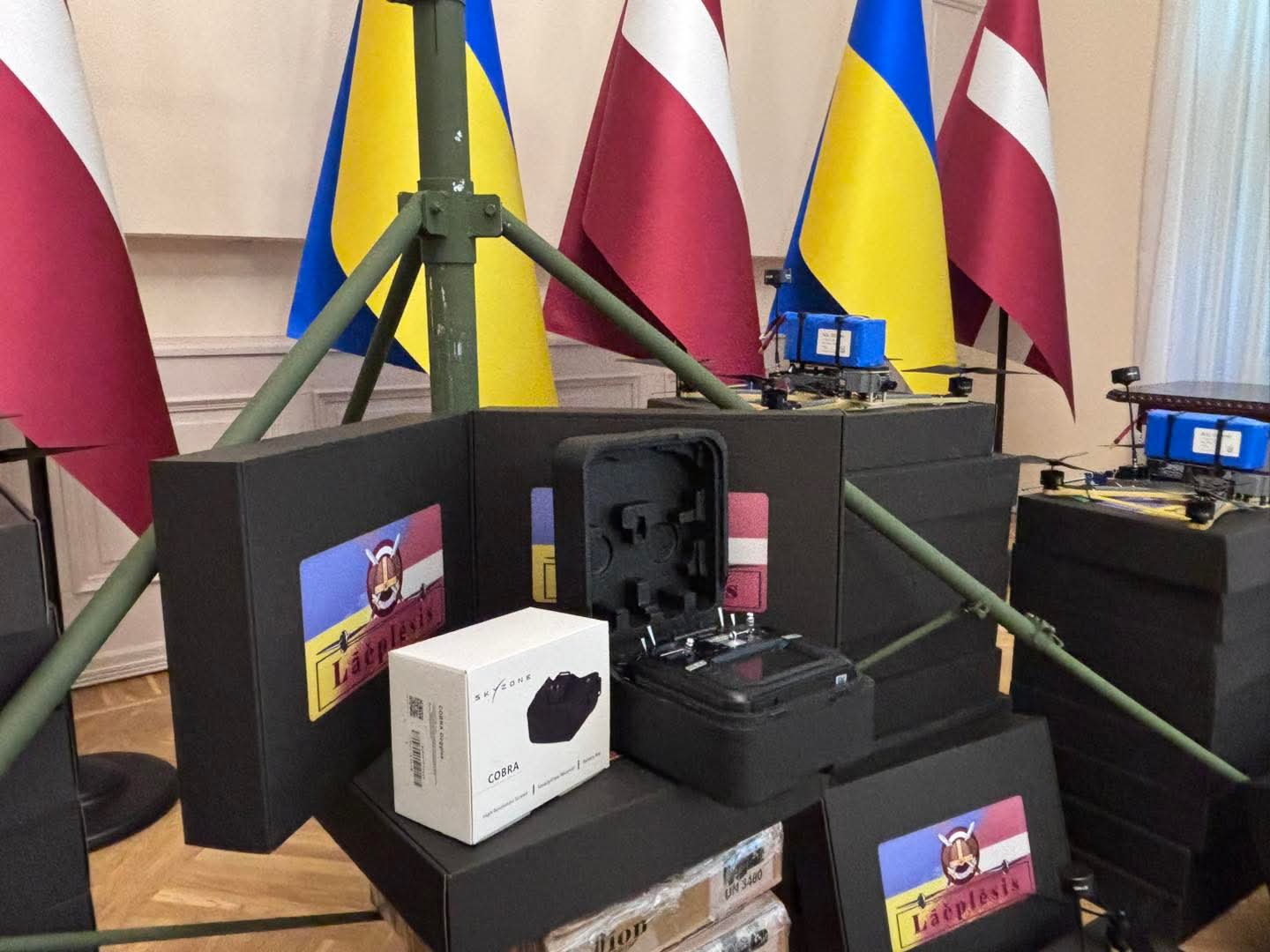 Photo: Latvia Sends Drones, Repair Facilities and Vehicles to Ukraine. Source: fb-Embassy of Ukraine in the Republic of Latvia