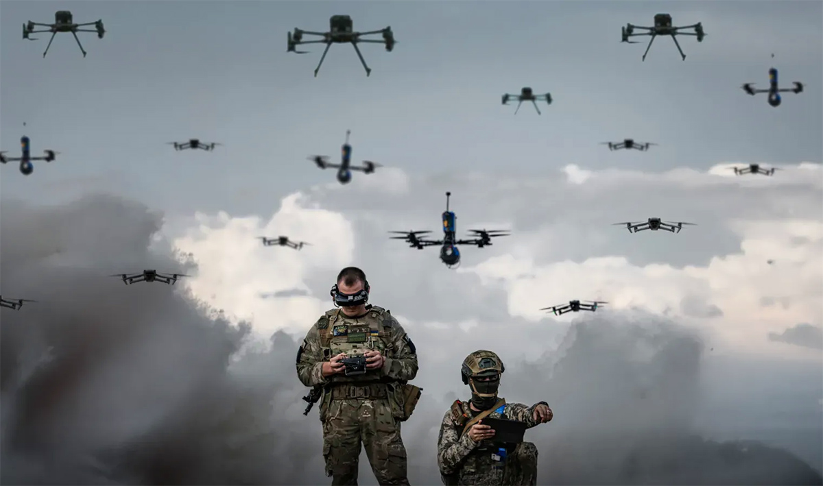 Revolution on the Frontline: Ukraine Pioneers AI Drone Swarm Warfare Revolution on the Frontline: Ukraine Pioneers AI Drone Swarm Warfare. Source: mod-gov-ua