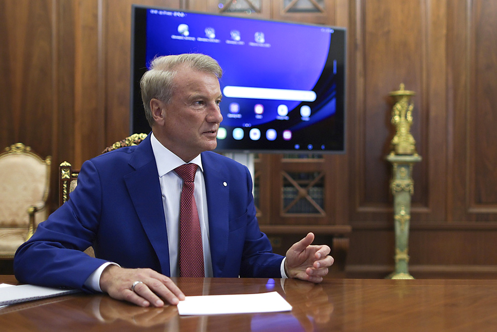 Sberbank CEO: Russian economy stagnates, technical recession looming. Source: AP
