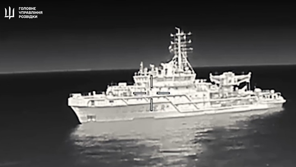 Drone-Only Attack Disables $60 Million Russian Ship Near Novorossiysk. Source: DIUkraine