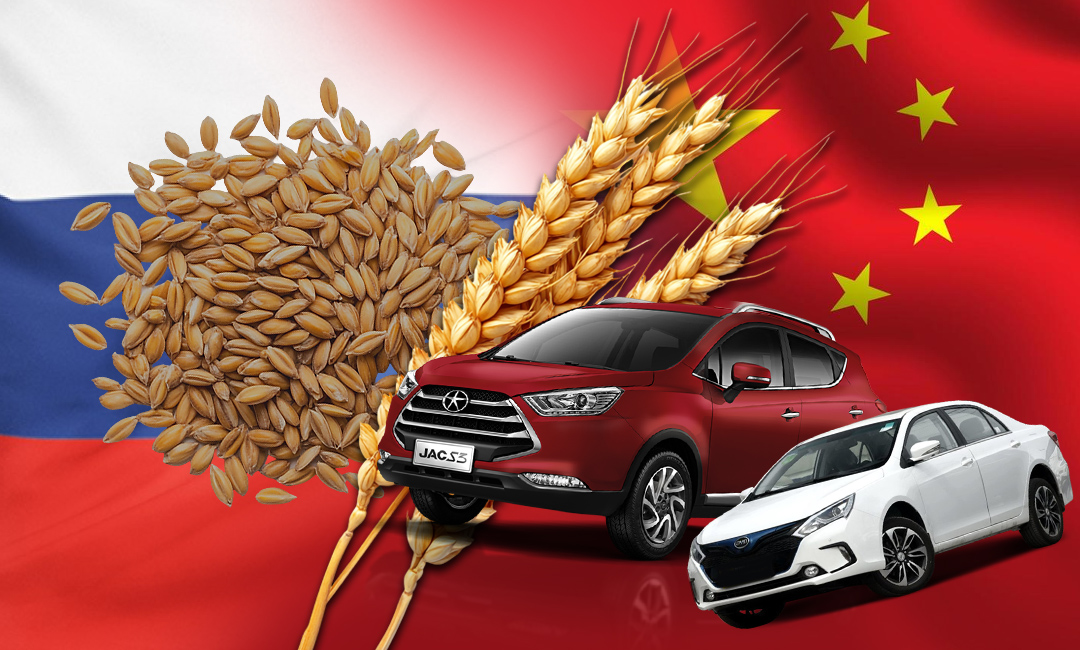 Cars for Grain: Russia Revives Barter to Bypass Sanctions Photo: Cars for Grain: Russia Revives Barter to Bypass Sanctions. Source: The Gaze collage by Leonid Lukashenko