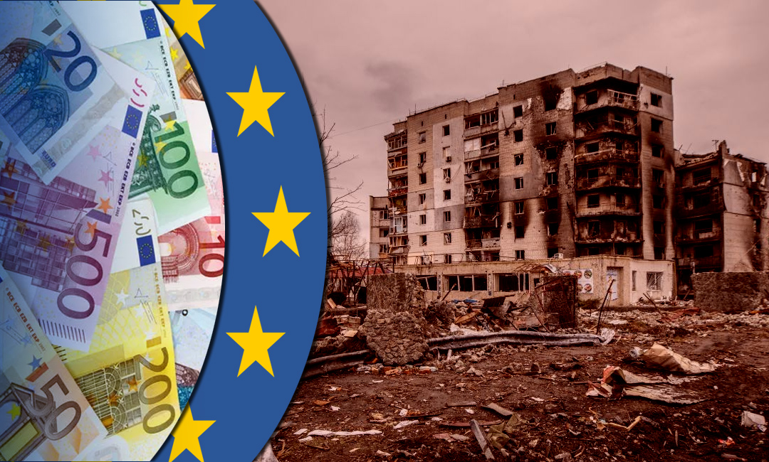 Photo: EU Seeks to Channel Russian Assets Into $300 Billion Reparations Loan for Ukraine. Source: The Gaze collage by Leonid Lukashenko