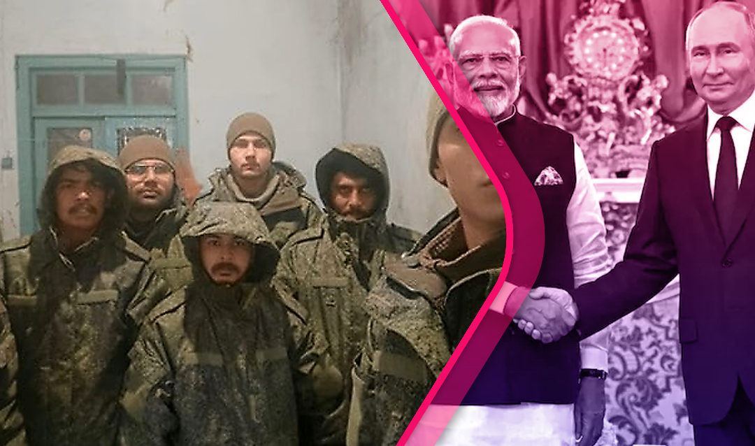 Russia Deceives Indian Citizens Into Joining Its Army Against Ukraine. Source: The Gaze collage by Leonid Lukashenko
