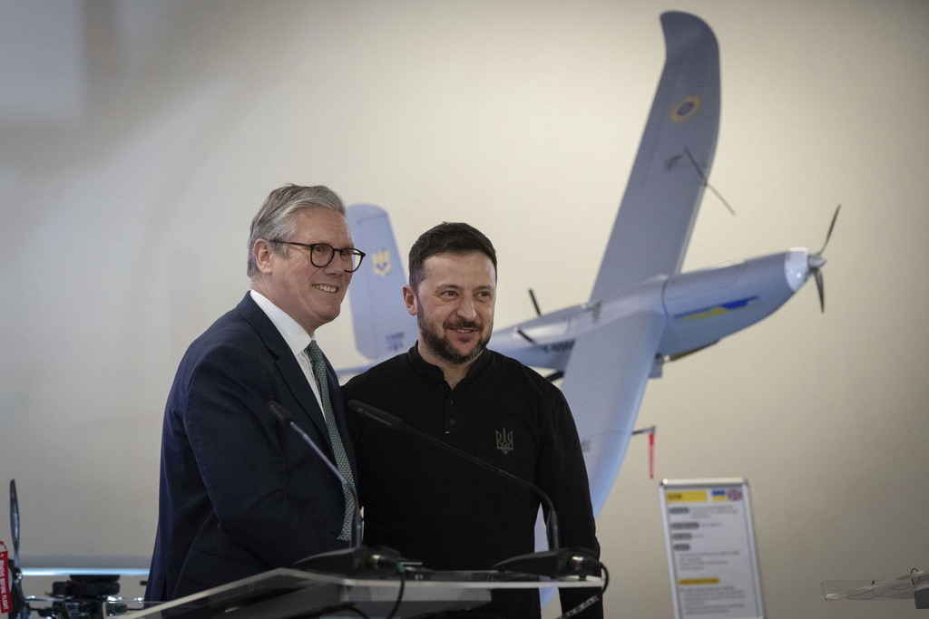 Photo: UK to Build ‘Drone Wall’ with Ukraine to Shield Europe from Russian Threat. Source: AP